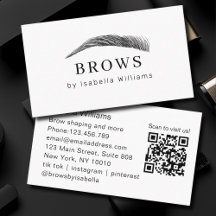 Minimaal Elegante Wenkbrauw Salon QR-Code