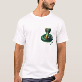Minimaal Emerald Cobra Logo T-shirt – Subtle Serpe