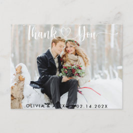 Minimaal en Chic Bedankt Briefkaart