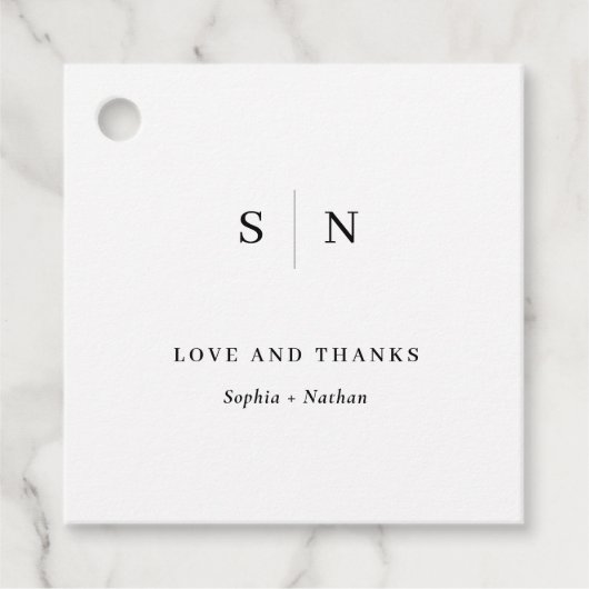 Minimaal en Chic | Bedankt voor het huwelijk Bedankjes Labels (Voorkant)