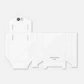 Minimaal en Chic Black en White Wedding Bedankdoosjes (Uitgevouwen)