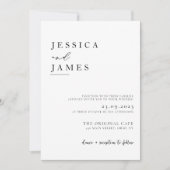 Minimaal en Chic Black en White Wedding Kaart (Voorkant)