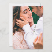 Minimaal en Chic Black met witte rand en foto Save The Date (Achterkant)