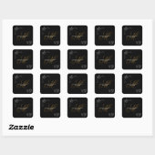 Minimaal en Chic | Boog Bruiloft Vierkante Sticker (Vel)