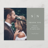 Minimaal en Chic | BUDGET Photo Weddenschap Dank u (Voorkant)