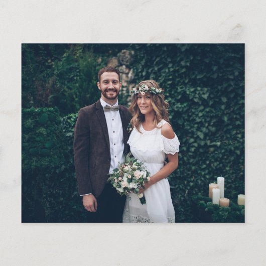 Minimaal en Chic | BUDGET Photo Weddenschap Dank u (Achterkant)