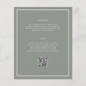 Minimaal en Chic Budget QR Code Huwelijksuitnodigi (Achterkant)
