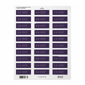 Minimaal en Chic | Donkerpaars Etiket (Full Sheet)