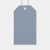 Minimaal en Chic | Dusty Blue Wedding Cadeaulabel (Achterkant)