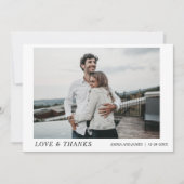 Minimaal en Chic | Foto bedankt Kaart voor het huw (Voorkant)