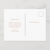 Minimaal en Chic | Foto Boho Wedding Dankuwel Briefkaart (Achterkant)