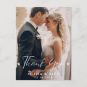 Minimaal en Chic | Foto bruiloft Hartelijk dank Briefkaart (Voorkant)