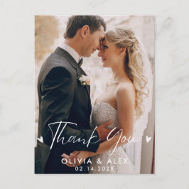 Minimaal en Chic | Foto bruiloft Hartelijk dank Briefkaart