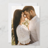 Minimaal en Chic | Foto QR Code Weddenschap Save The Date (Achterkant)