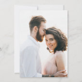 Minimaal en Chic | Foto terug en QR-code bruiloft Save The Date (Achterkant)