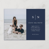 Minimaal en Chic | Foto Wedding Save the Date Briefkaart (Voorkant)
