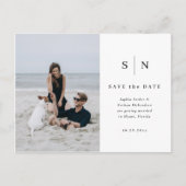 Minimaal en Chic | Foto Wedding Save the Date Briefkaart (Voorkant)
