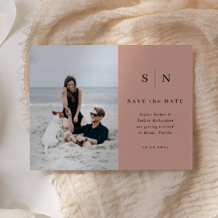 Minimaal en Chic   Foto Wedding Save the Date Briefkaart