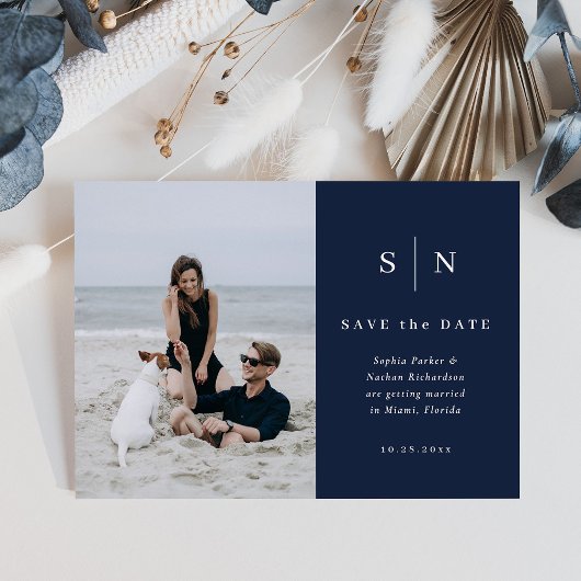 Minimaal en Chic | Foto Wedding Save the Date Briefkaart