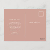 Minimaal en Chic | Foto Wedding Save the Date Briefkaart (Achterkant)