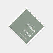 Minimaal en Chic | Groene Trouwservetten Servet (Hoek)