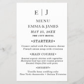 Minimaal en Chic | Menu Zwart-witbruiloft (Voorkant)