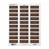 Minimaal en Chic | Monogram Bruin Etiket (Full Sheet)