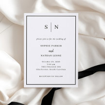Minimaal en Chic Monogram Huwelijk