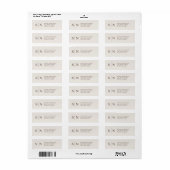 Minimaal en Chic | Monogram Kremerig Wit en Bruin Etiket (Full Sheet)