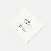 Minimaal en Chic Monogram Wedding Napkins Servet (Hoek)