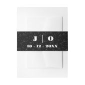 Minimaal en Chic | Monogram zwart-wit Uitnodigingen Wikkel (Voorkant Voorbeeld)