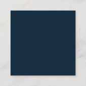 Minimaal en Chic | Navy Blue en Witte QR Code Informatiekaartje (Achterkant)