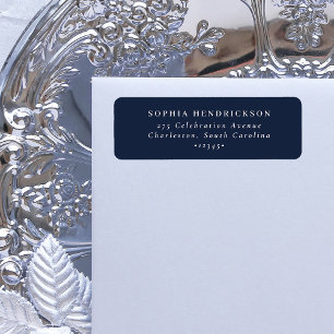 Minimaal en Chic   Navy Blue Etiket