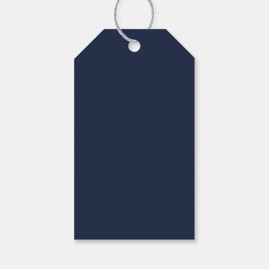 Minimaal en Chic | Navy Blue Wedding Cadeaulabel (Achterkant)