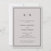 Minimaal en Chic | QR-code van Engagement Party Kaart (Voorkant)