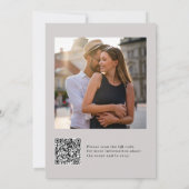Minimaal en Chic | QR-code van Engagement Party Kaart (Achterkant)