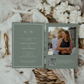 Minimaal en Chic | QR-code van Engagement Party Kaart