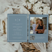Minimaal en Chic | QR-code van Engagement Party Kaart