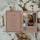 Minimaal en Chic | QR-code van Engagement Party Kaart