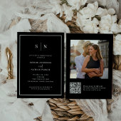 Minimaal en Chic | QR-code van Engagement Party Kaart