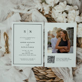 Minimaal en Chic | QR-code van Engagement Party Kaart