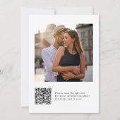 Minimaal en Chic | QR-code van Engagement Party Kaart (Achterkant)