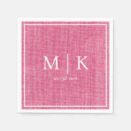 Minimaal en Chic | Roze Denim Stof Bruiloft  Servet