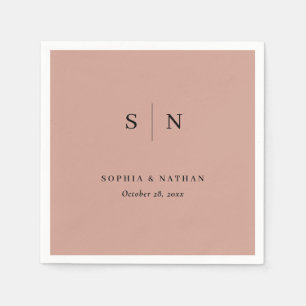 Minimaal en Chic   Terracotta en Black Wedding Servet