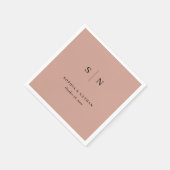 Minimaal en Chic | Terracotta en Black Wedding Servet (Hoek)