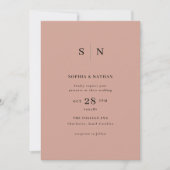 Minimaal en Chic | Terracotta Wedding Kaart (Voorkant)
