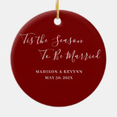 Minimaal en Chic | Trouwen  Keramisch Ornament (Achterkant)