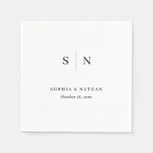 Minimaal en Chic | Trouwen Servet (Voorkant)