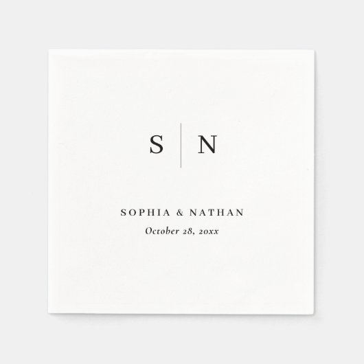 Minimaal en Chic | Trouwen Servet (Voorkant)