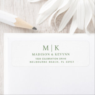 Minimaal en Chic Trouwretouradreslabel Etiket